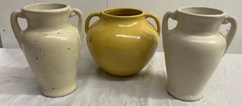 Three Two Handled Pots