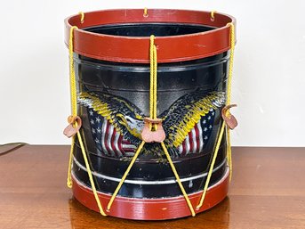 A Vintage Federal Style Drum Wastebasket