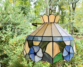 Vintage Stained Glass Style Hanging Light