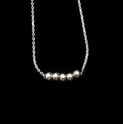 Vintage Sterling Silver Balls Chain Necklace