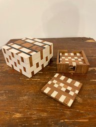 Inlaid Decorative Box And Coaster Set