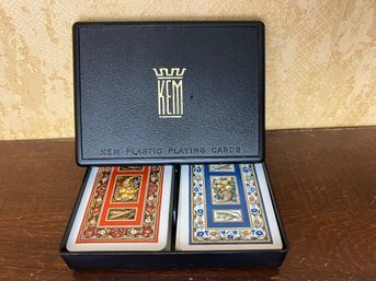 KEM Plastic Playing Cards Set In Case