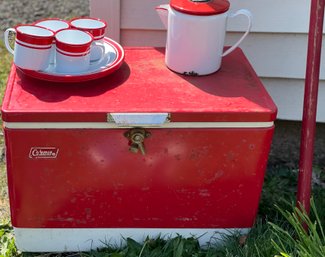 Vtg Metal Coleman Cooler