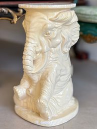 A Cast Plaster Elephant Pedestal Or Plant Stand