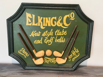 Elking & Co. Golf Wooden Sign