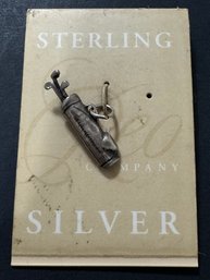 Sterling Silver Golf Bag Charm