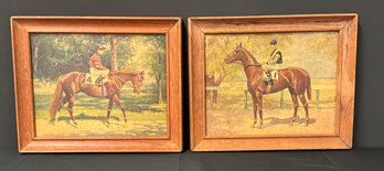 Pair Of Framed Richard Stone Reeves Prints - Morris ' Whirlaway' 4340 And ' Man O' War' 4339