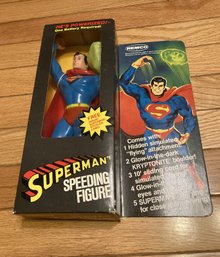 Rare Vintage 1977 REMCO SUPERMAN SPEEDING ACTION FIGURE- New In Box