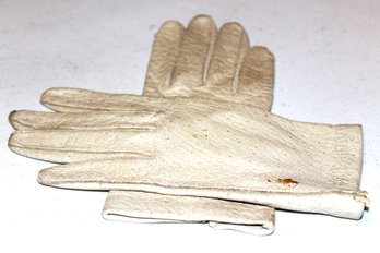 Vintage Genuine Peccary Pig Skin Ladies Dress Gloves