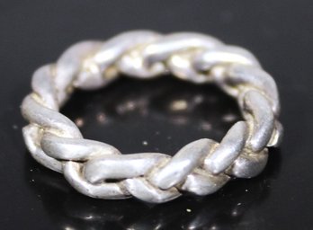 Vintage Heavy Braided Sterling Silver Band Ring Heavy Size 8