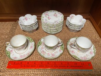 3 GDA Demitasse Cups And Suacers And Haviland & Co Ramekin And Saucer