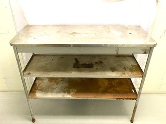 Utility Work Table With Stainless Top