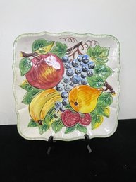 Ceramic Fruit Design Serving Platter