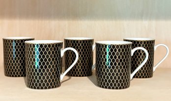 A Set Of 5 Elegant Coffee Mugs