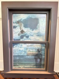 Howard Kanovitz (American 1995) Painting Window Series 'A Day's Dream Travel', Signed