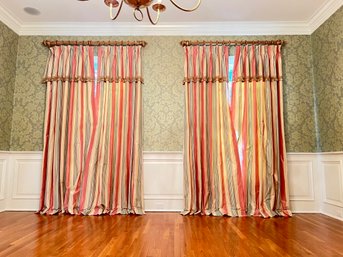 Paid $5,500 Two Pairs Of Custom Made Silk Drapes