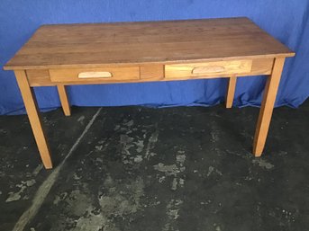 Vintage Oak Library Desk