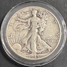 1945 Walking Liberty Silver Half Dollar