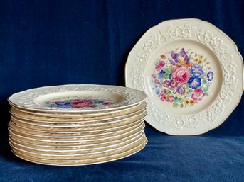 Set Of 13 Crown Ducal Gainsborough England 9' Dishes