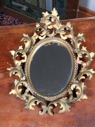 Beautiful Antique Rococo Style Bronze / Brass Mirror  - High Quality Weight And Feel - Very Pretty Piece