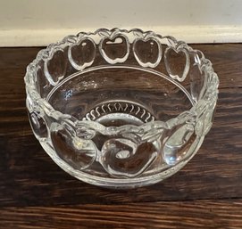 Excellent Tiffany & Co Crystal Apple Design Bowl.