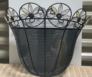 Metal & Beaded Wall Sconce Planter