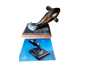 'Orca ' Whale Statue By Artist Robert Refvem
