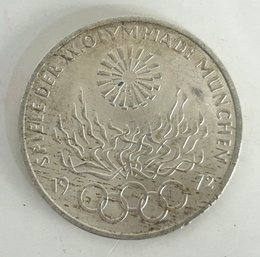 Silver German 1972 Olympic Coin
