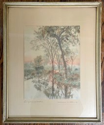 An Antique Hand Tinted Photograph Signed Wallace Nutting