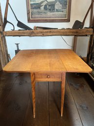 Antique Drop Leaf Maple Table With Squared Tapered Legs