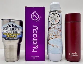 4 New Water Bottles: Hydracy Infusion, Manna Moda Sport, Rocky Mountain & Frank Green