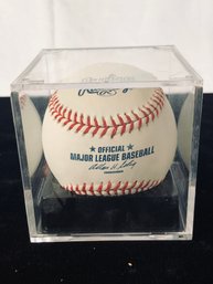 Inscribed Baseball Signed By Unknown Player