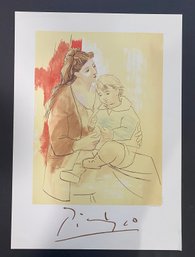 Pablo Picasso Vintage 1982 Lithograph With Marina Picasso Estate