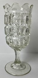 Pressed Glass Pedestal Vase