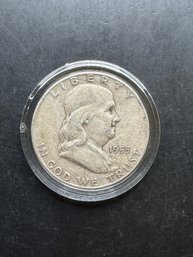 1953-D Benjamin Franklin Silver Half Dollar