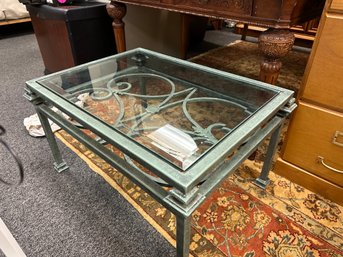 Very Heavy Metal Glass Top Table