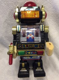 Vintage Battery Operated STAR ROTO ROBOT 1985 Son Ai Toys