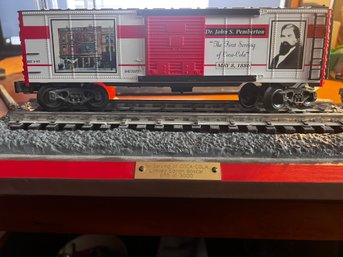 Limited Edition Mounted Train Car '1st Serving Of Coca-Cola' Box Car 65/300