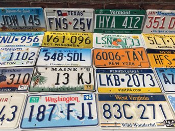 Lot 2 - Instant License Plate Collection - Mancave / Garage Decor - 20 Plates - MANY DIFFERENT STATES !
