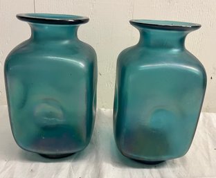 Pair Of Hand Blown Vases