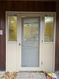 Back Door With Glass Inset And Side Lights Including Screen