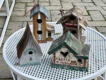 Grouping Of Four Vintage Birdhouses