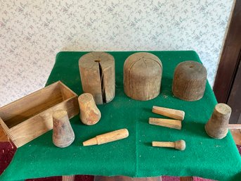 Hat Molds And Misc Wood Objects