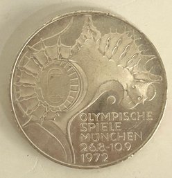 German 1972 Munich Olympics Silver Coin