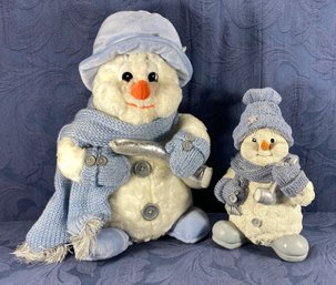 Snow Buddies Plush Snowman & Decorative Resin Snowman By The Encore Group