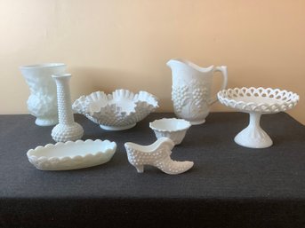 Milk Glass Lot