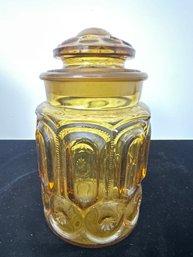 Amber Glass Storage Jar