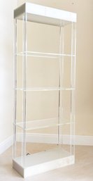 A Vintage Modern Lighted Lucite Etagere, C. 1980's