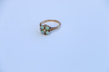 Antique 10k Yellow Gold Opal Ring Size 5
