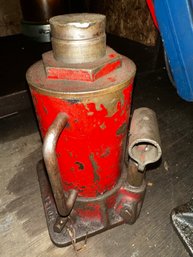 Vintage Red Bottle Piston 12 Ton Jack